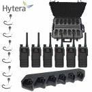 Hytera HP605 UHF radiopakke med koffert, multilader og monofon thumbnail