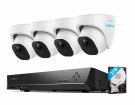 Komplett pakke med 4 dome kameraer med AI og opptaker thumbnail