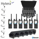 Hytera HP785 UHF Bluetooth radiopakke med koffert, multilader og monofon thumbnail