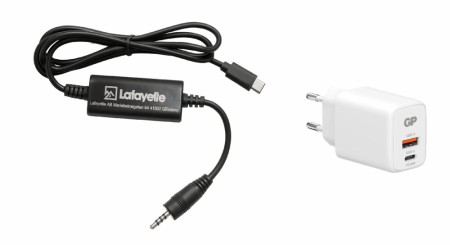 Lafayette Micro 5 USB-C ladepakke med 230V vegglader