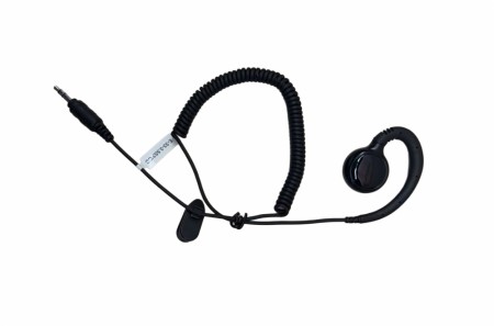 C-Formet ørehøyttaler med 3,5 mm plugg og spiralkabel